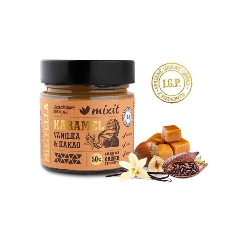 Mixitella Premium - Lískový oříšek z Piemontu s karamelem 200g