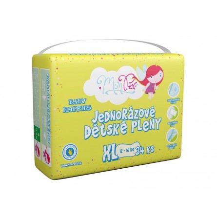 MonPeri Klasik XL 12-16 kg dětské plenky 34 ks