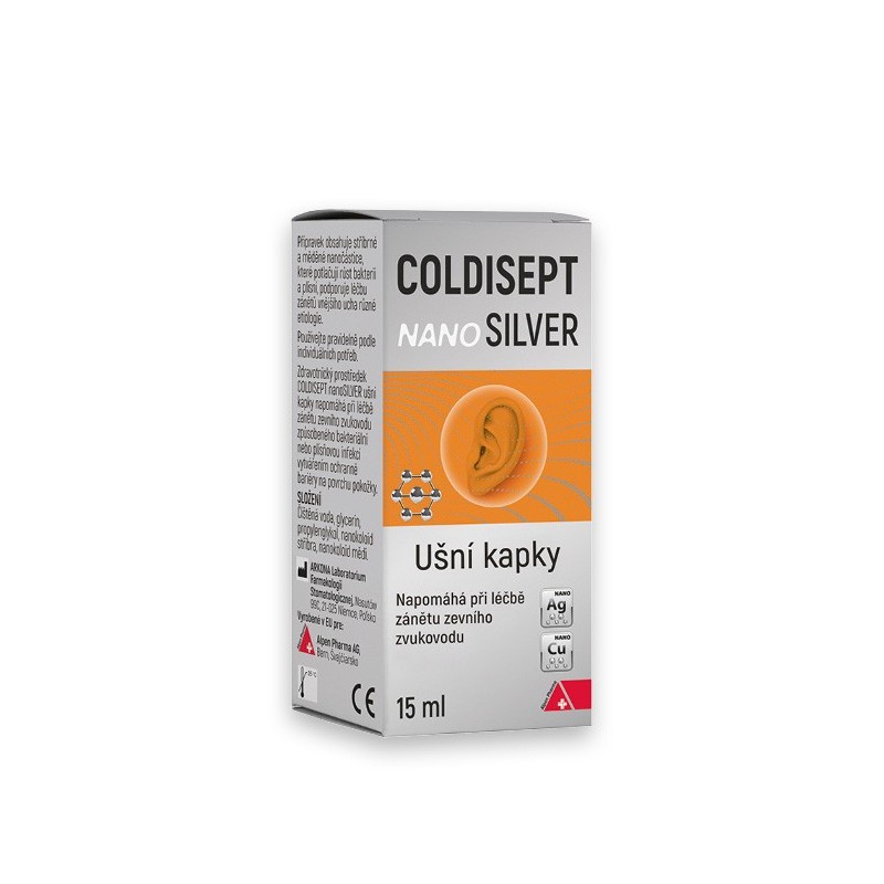 Coldisept nanoSilver ušní kapky 15 ml