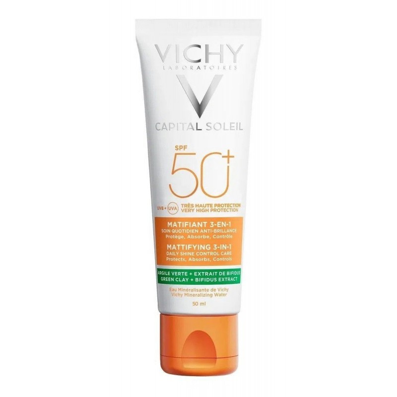 VICHY Capital Soleil Zmatňující ochranný krém 3v1 SPF 50+ 50 ml