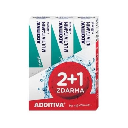 ADDITIVA Multivitamin + Mineral 2+1 mango 3x20 šumivých tablet