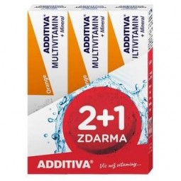 ADDITIVA Multivitamin + Mineral 2+1 pomeranč 3x20 šumivých tablet