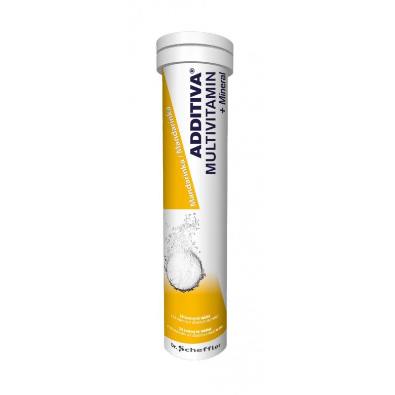 ADDITIVA Multivitamin + Mineral mandarinka 20 šumivých tablet