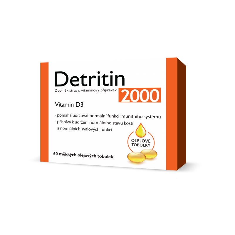 DETRITIN 2000 Vitamin IU D3 60 měkkých tobolek