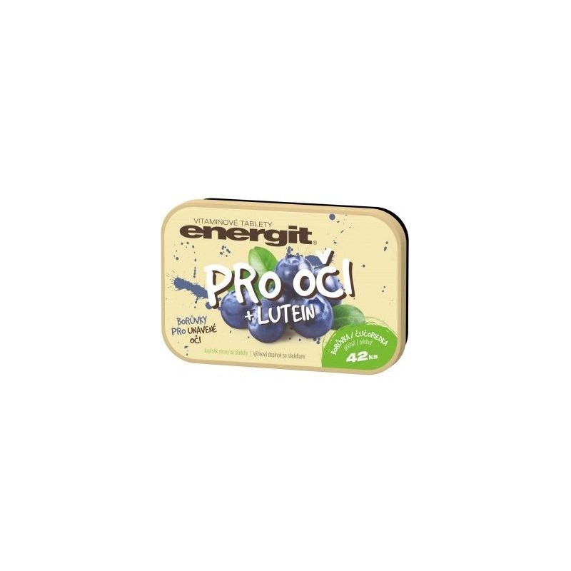 ENERGIT Pro oči + lutein příchuť borůvka 42 tablet