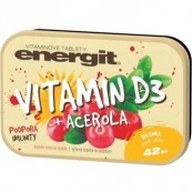 ENERGIT Vitamin D3 + acerola příchuť brusinka 42 tablet