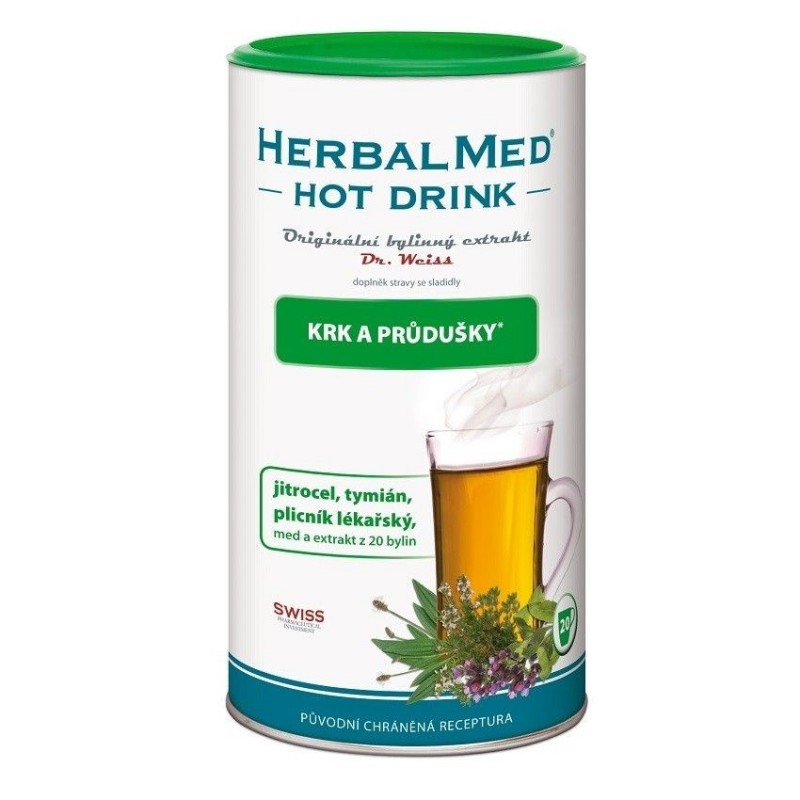 DR. WEISS Herbalmed Hot Drink krk a průdušky 180 g