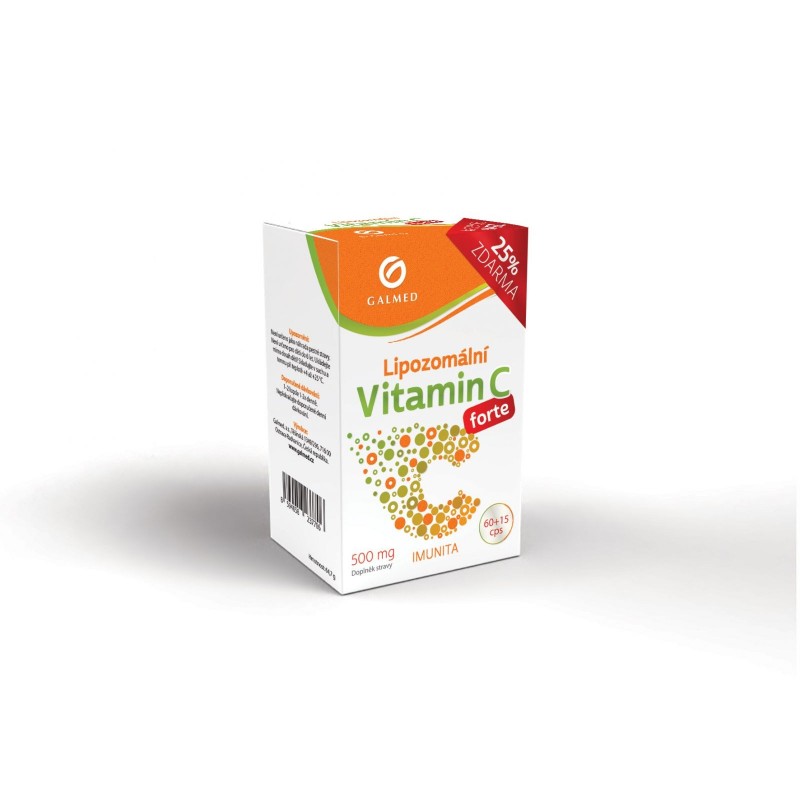 GALMED Lipozomální vitamin C 500 mg forte 60+15 kapslí