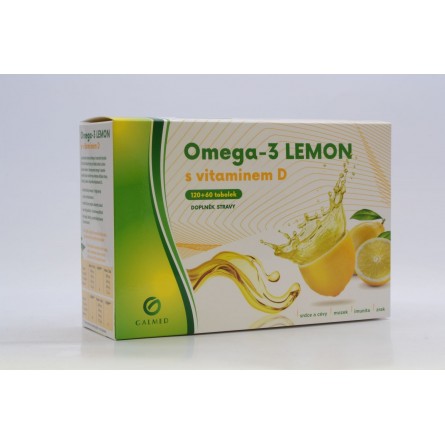 GALMED Omega-3 lemon s vitaminem D 180 tobolek