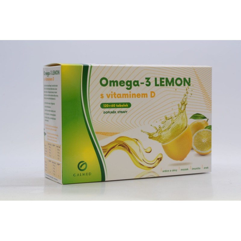 GALMED Omega-3 lemon s vitaminem D 180 tobolek