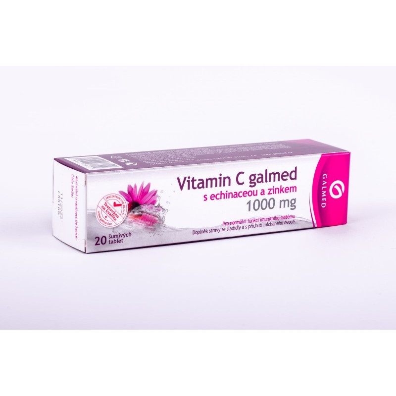 GALMED Vitamin C 1000 mg s echinaceou a zinkem 20 šumivých tablet