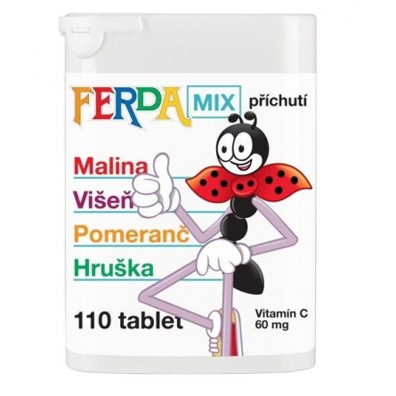 FERDA mix příchutí s vitaminem C 110 tablet