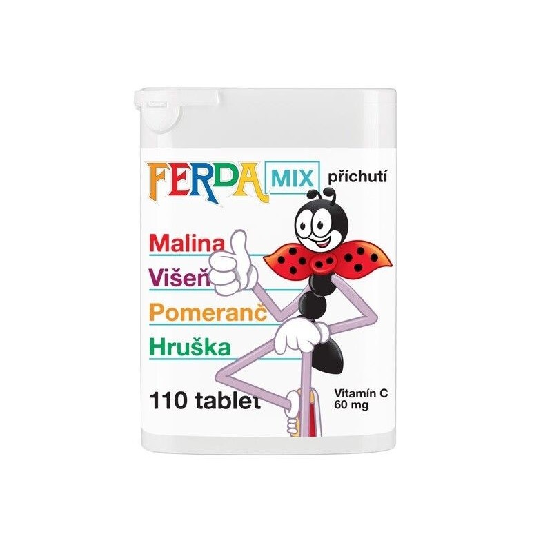 FERDA mix příchutí s vitaminem C 110 tablet