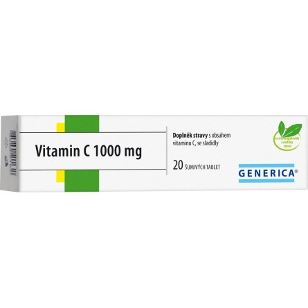 GENERICA Vitamin C 1000 mg 20 šumivých tablet