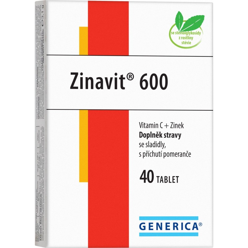 GENERICA Zinavit 600 pomeranč 40 tablet