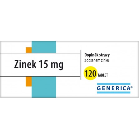 GENERICA Zinek 15 mg 120 tablet