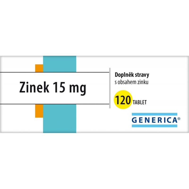 GENERICA Zinek 15 mg 120 tablet