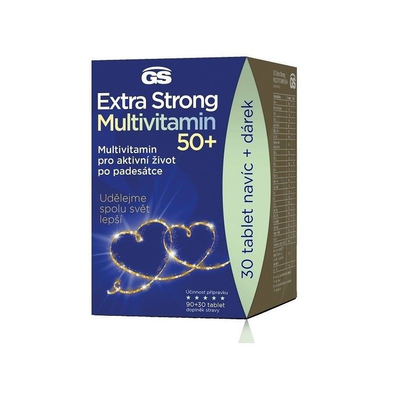 GS Multivitamin 50+ extra strong 90+30 tablet + dárek