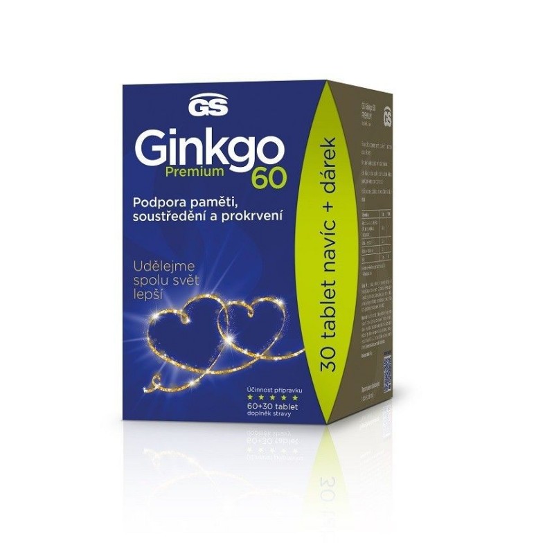 GS Ginkgo 60 premium 60+30 tablet + dárek