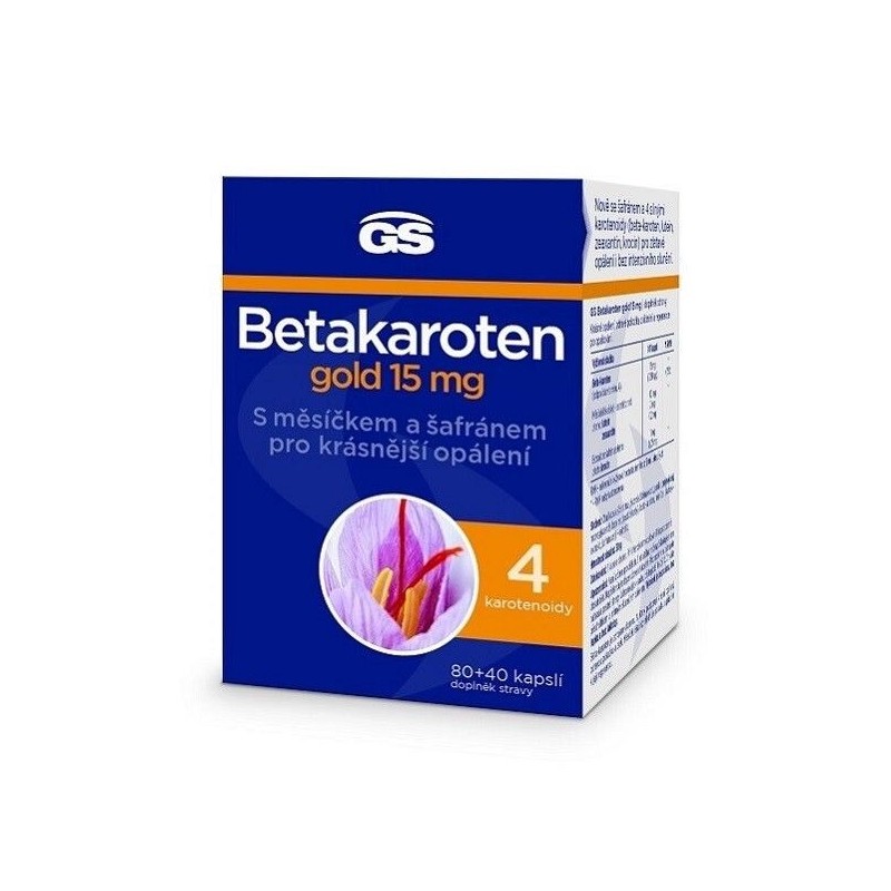 GS Betakaroten gold 15 mg 80+40 kapslí