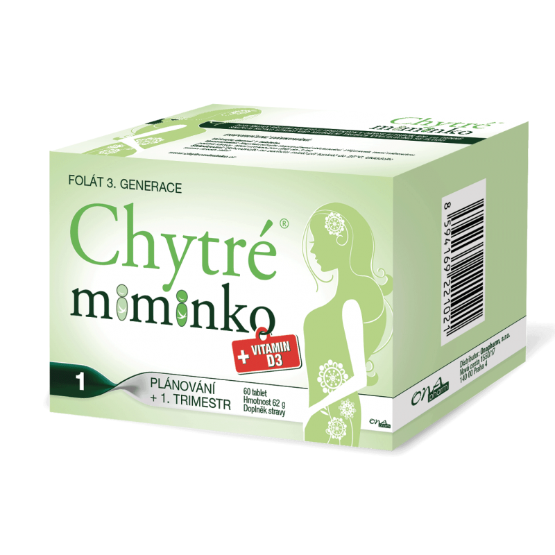 CHYTRÉ MIMINKO 1 + Vitamin D3 60 tablet