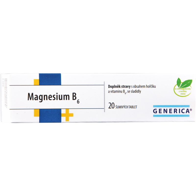 GENERICA Magnesium B6 20 šumivých tablet