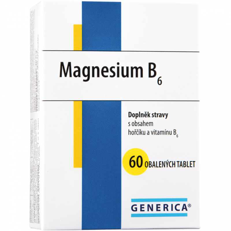 GENERICA Magnesium B6 60&nbsp;obalených tablet