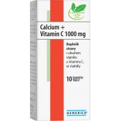 GENERICA Calcium + vitamin C 1000 mg 10 šumivých tablet