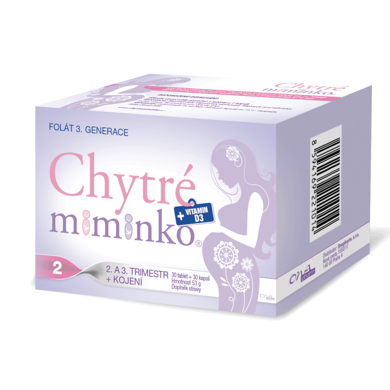 CHYTRÉ MIMINKO 2 + Vitamin D3 30 tablet + 30 kapslí