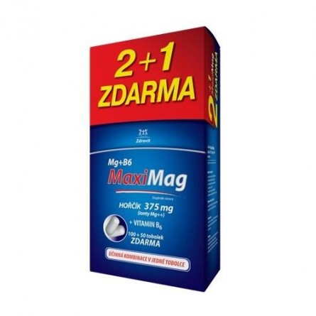 ZDROVIT Maximag hořčík 375 mg + vitamin B6 100+50 tobolek