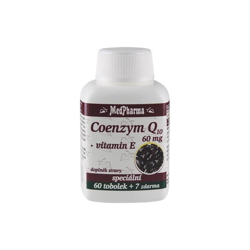 MEDPHARMA Coenzym Q10 60 mg + vitamin E 60+7 tobolek