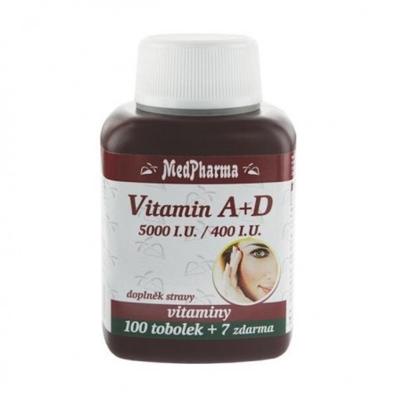 MEDPHARMA Vitamin A+D 5000 I.U./400 I.U. 100+7 tobolek