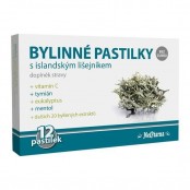 MEDPHARMA Bylinné pastilky s islandským lišejníkem bez cukru 12 ks