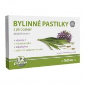 MEDPHARMA Bylinné pastilky s jitrocelem bez cukru 12 ks