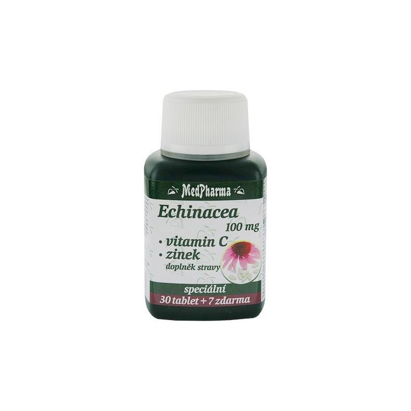 MEDPHARMA Echinacea 100 mg + vitamin C + zinek 30+7 tablet