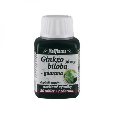 MEDPHARMA Ginkgo biloba 30 mg + guarana 30+7 tablet