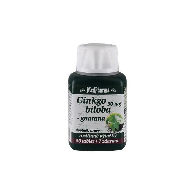 MEDPHARMA Ginkgo biloba 30 mg + guarana 30+7 tablet