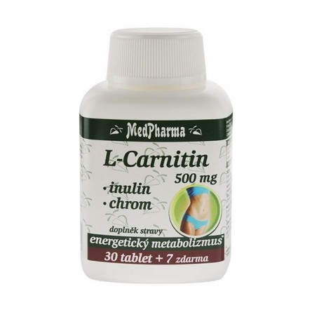 MEDPHARMA L-Carnitin 500 mg + inulin + chrom 30+7 tablet