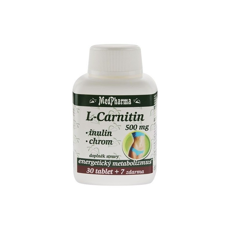 MEDPHARMA L-Carnitin 500 mg + inulin + chrom 30+7 tablet