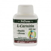 MEDPHARMA L-Carnitin 500 mg + inulin + chrom 30+7 tablet
