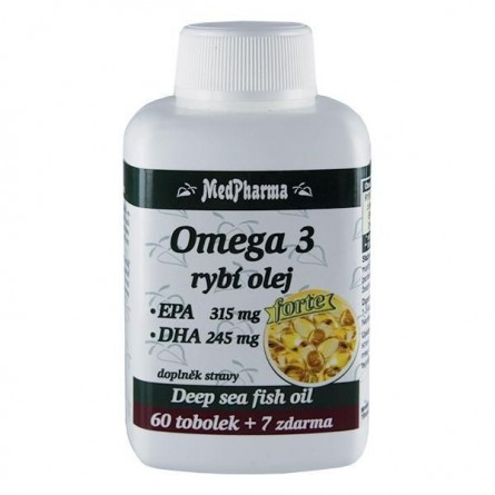 MEDPHARMA Omega 3 rybí olej forte 60+7 tobolek