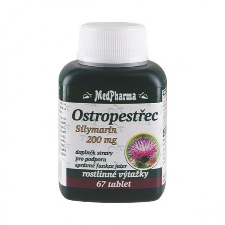 MEDPHARMA Ostropestřec silymarin 200 mg 67 tablet