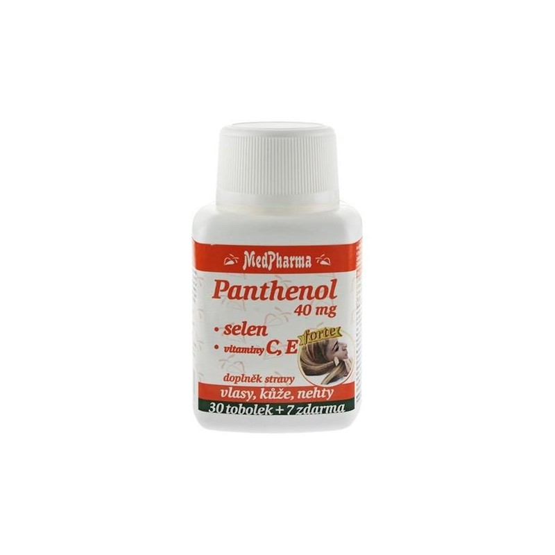 MEDPHARMA Panthenol 40 mg + selen + vitaminy C, E forte 30+7 tobolek