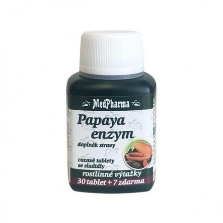 MEDPHARMA Papaya enzym se sladidly 30+7 cucavých tablet