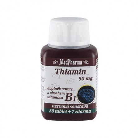 MEDPHARMA Thiamin 50 mg s obsahem vitaminu B1 30+7 tablet
