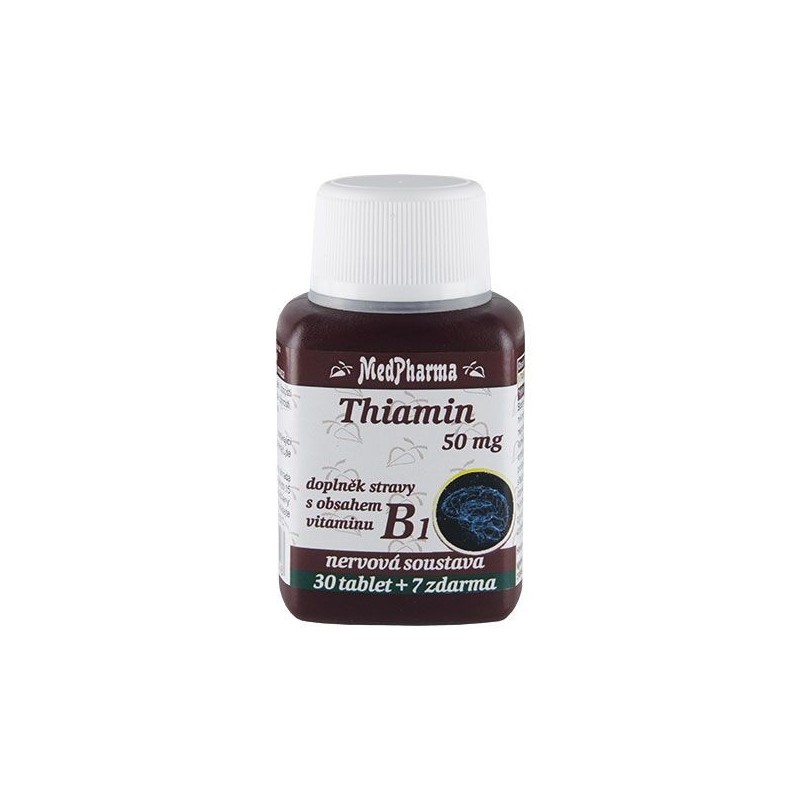 MEDPHARMA Thiamin 50 mg s obsahem vitaminu B1 30+7 tablet