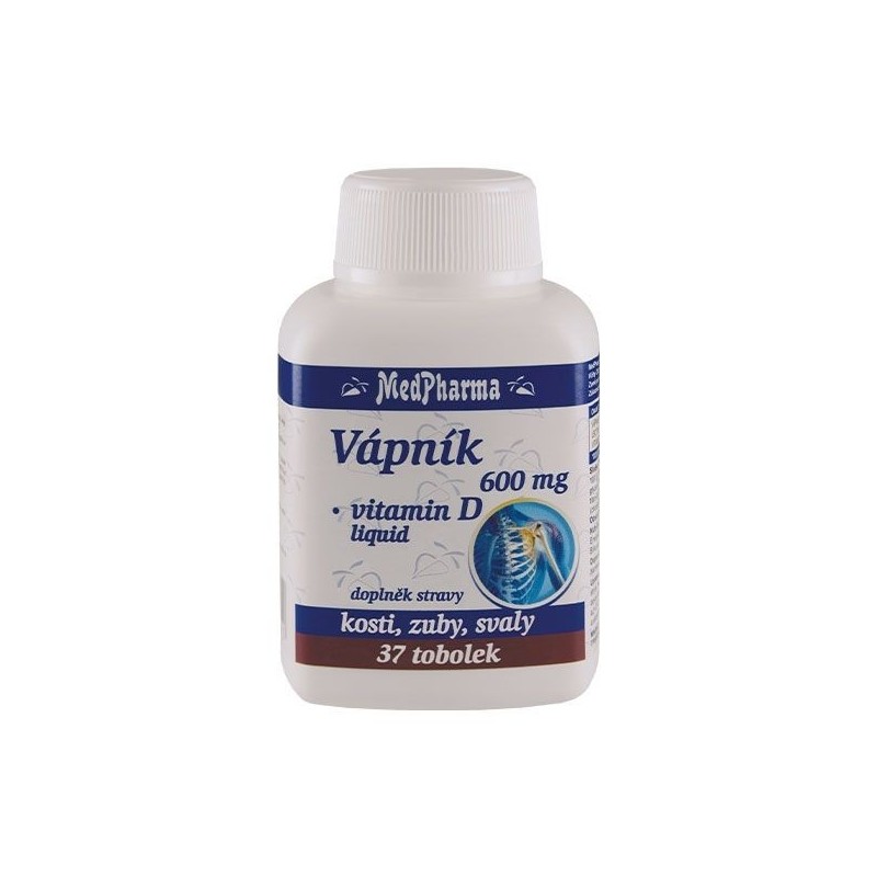 MEDPHARMA Vápník 600 mg + vitamin D 37 tobolek