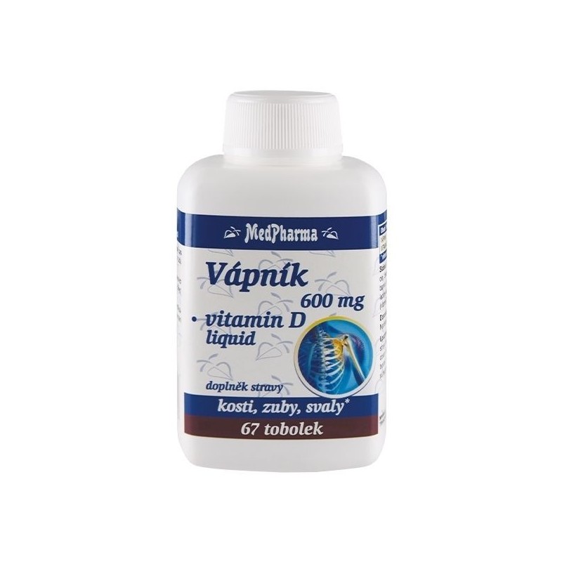 MEDPHARMA Vápník 600 mg + vitamin D 67 tobolek