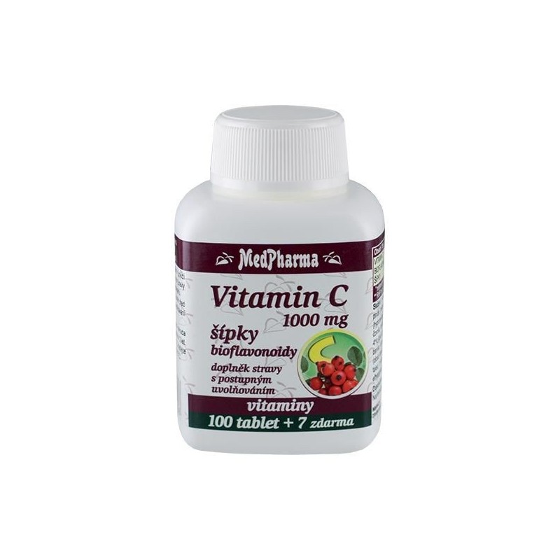 MEDPHARMA Vitamin C 1000 mg s šípky 100+7 tablet