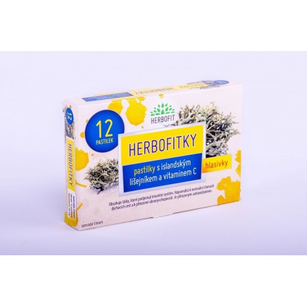 HERBOFIT Herbofitky s islandským lišejníkem a vitaminem C 12 pastilek